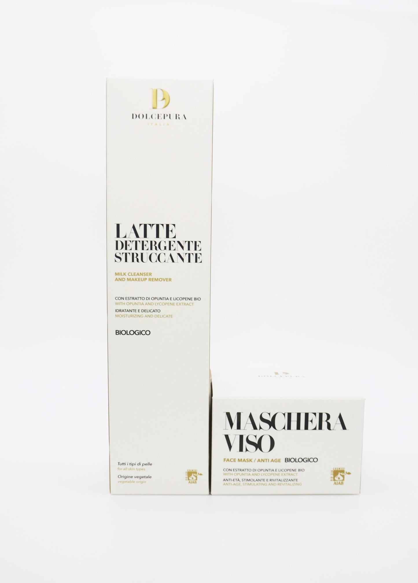 Bio-zertifiziertes "CURATIVE"-Set für FACE (Reinigungs milch und Maske). Produktion in kleinem Maßstab