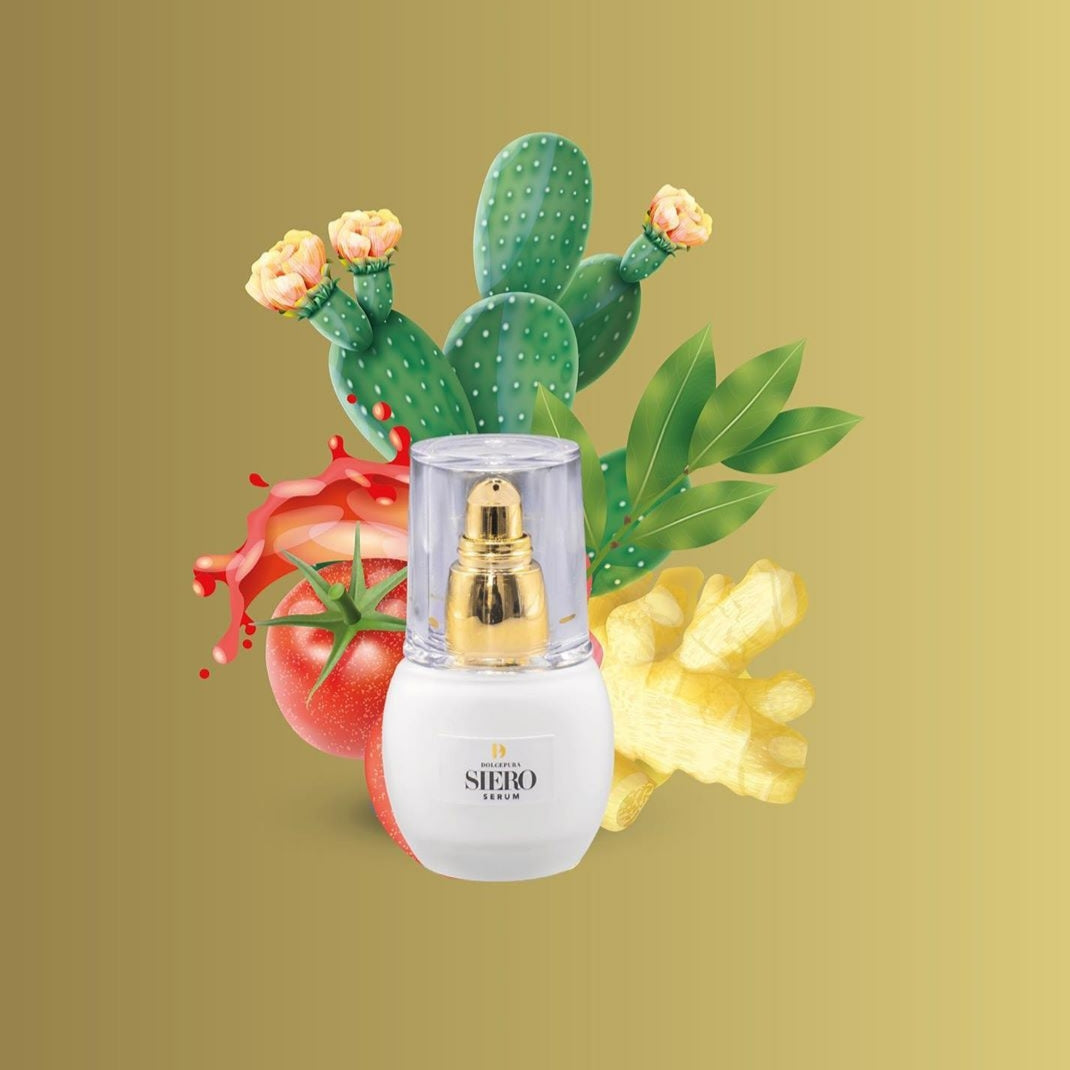 FACE serum, light face cream, EYE area cream "PREZIOSI" (with opuntia extract, lycopene and low molecular weight hyaluronic acid). Organic and vegetable origin